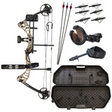 SAS Scorpii 55Lb Compound Bow Travel Package with Arrows Hard Case Loaded