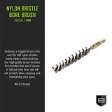 Breakthrough Clean Technologies Nylon Bristle Bore Brush - Brass Core