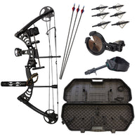 SAS Scorpii 55Lb Compound Bow Travel Package with Arrows Hard Case Loaded