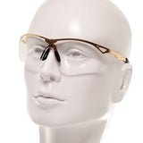 Girls With Guns Afire Protective Shooting Safety Glasses, Clear Lenses - Gold