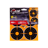 EZ Aim Adhesive Splash Reactive Paper Shooting Targets, 3" Bullseye - 12-Sheets