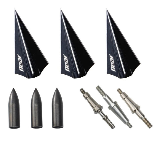 Bear Archery 3 Blade Razor Head Vws Broadhead Kit 150-250 Grain - 3/Pack