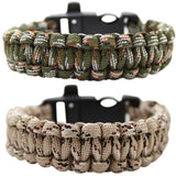 SAS Survival Paracord Bracelet 550lbs with Whistle - 2/pack