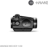 Hawke Vantage Red Dot 1x20/25/30 Hunting Rifle Sight w/ Weaver Rail - Black