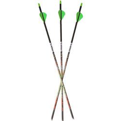 Carbon Express Adrenaline XSD Hunting Arrows 350 Black/Green Color - 6/Pack